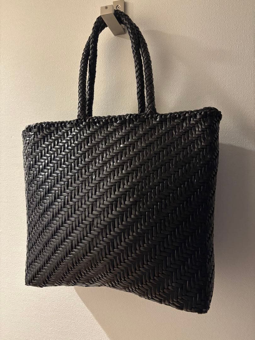 新品　レザー　メッシュ　バッグ編み込みかごren muzica vita A4