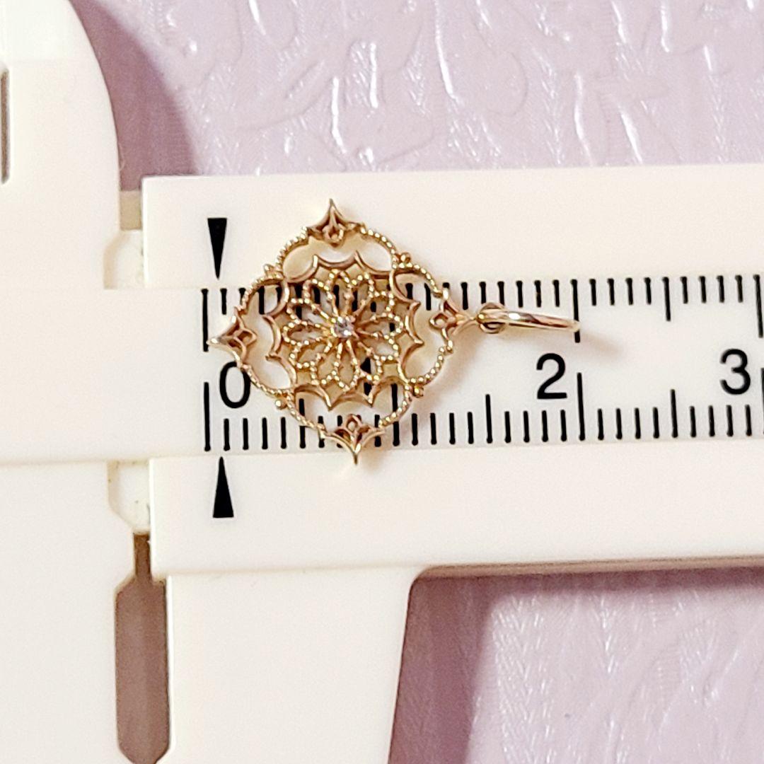 agete　アガット　K10　チャーム　ペンダントトップ　10金　アラベスク