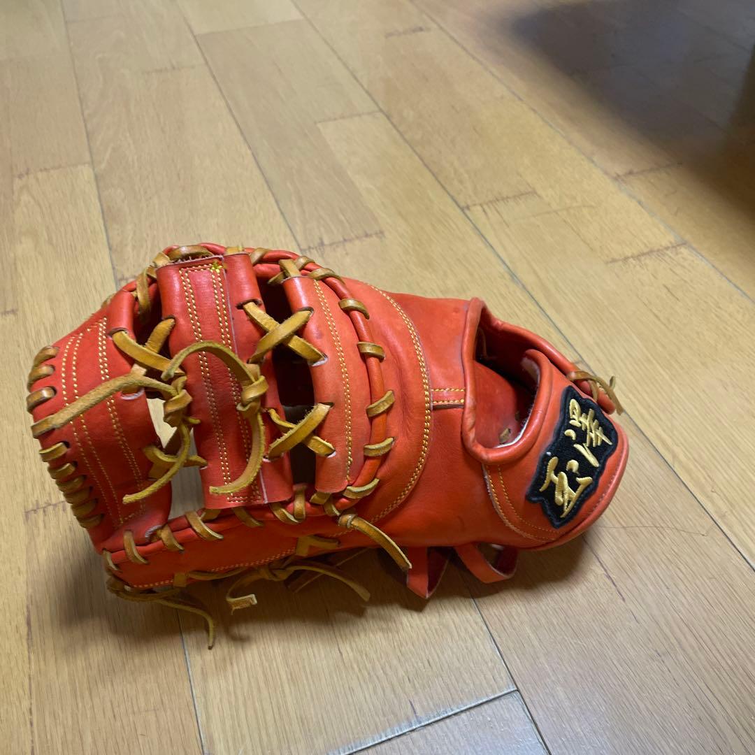 玉澤オレンジ レザー 硬式野球グローブ