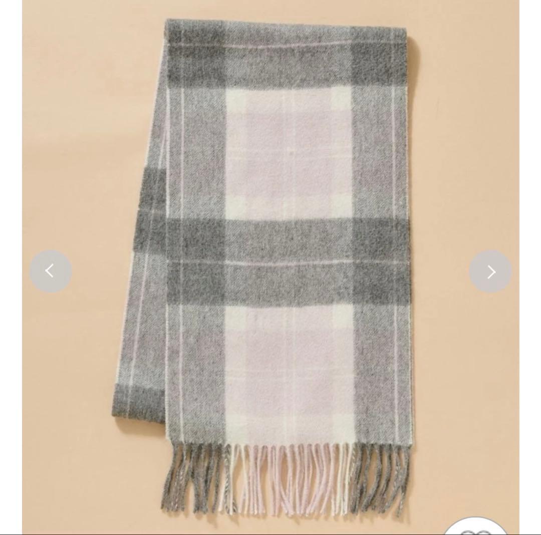 【SNIDEL】Barbour マフラー ピンク