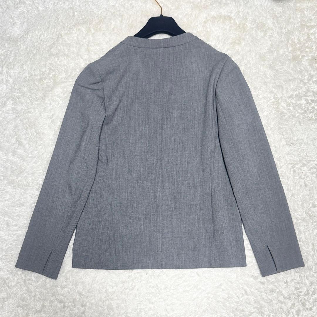 現行品 SOEJU ウールライクノーカラージャケット タックパンツ セットアップ