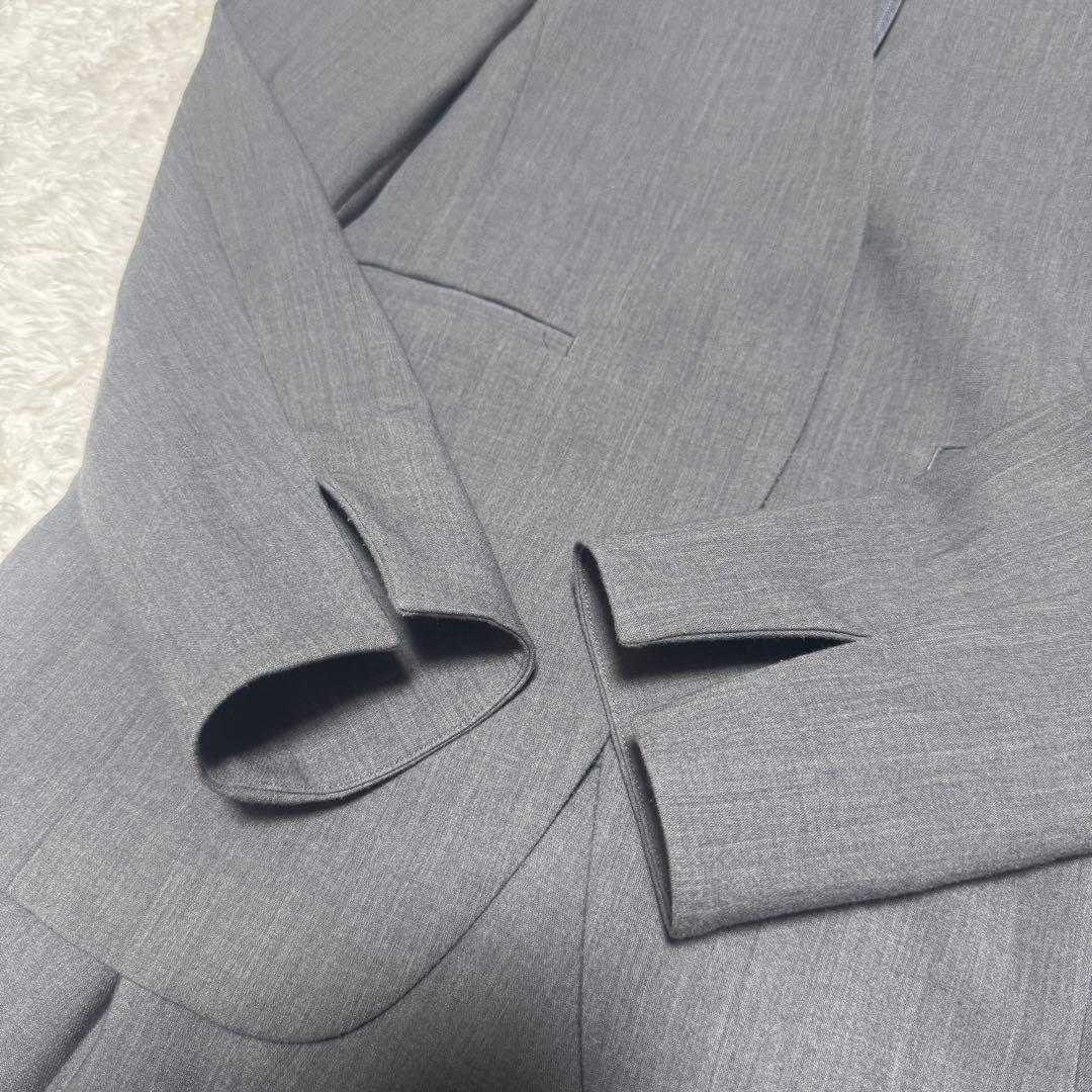 現行品 SOEJU ウールライクノーカラージャケット タックパンツ セットアップ