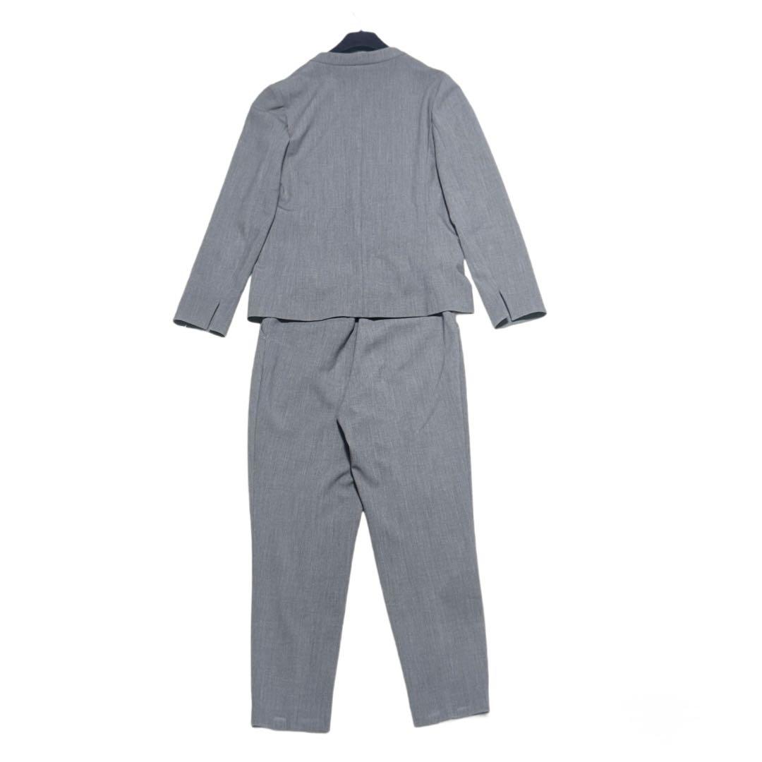 現行品 SOEJU ウールライクノーカラージャケット タックパンツ セットアップ