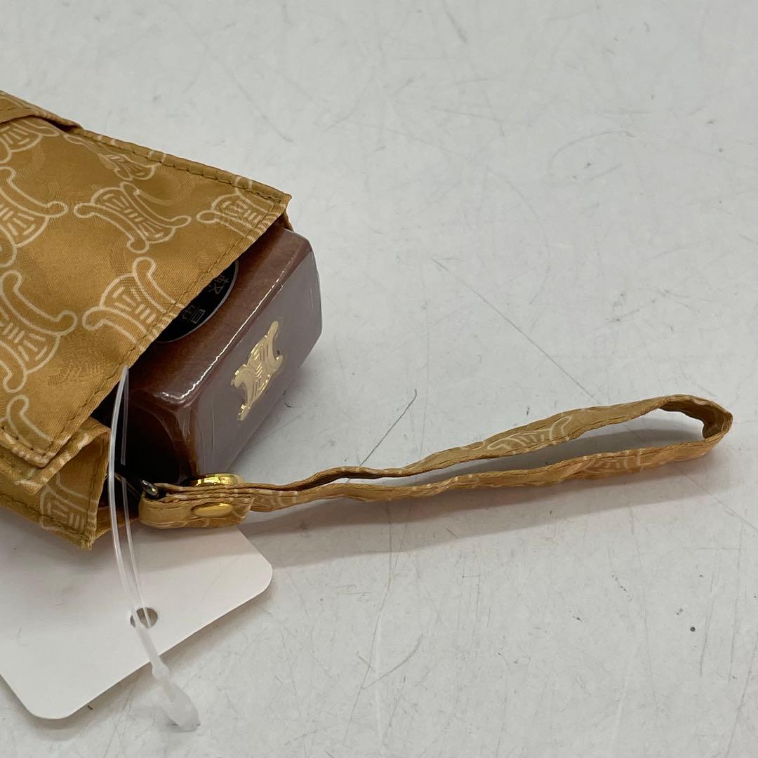 KO2249□CELINE 折りたたみ傘 マカダム柄 トリオンフ ブラウン