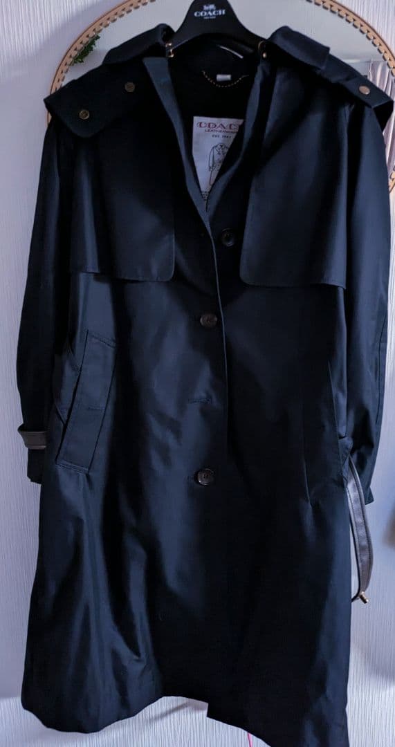 mettya COACHフーデッド トレンチ コート