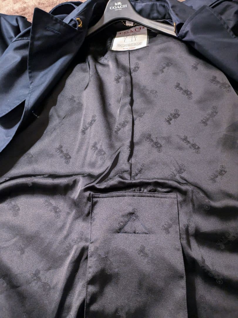 mettya COACHフーデッド トレンチ コート