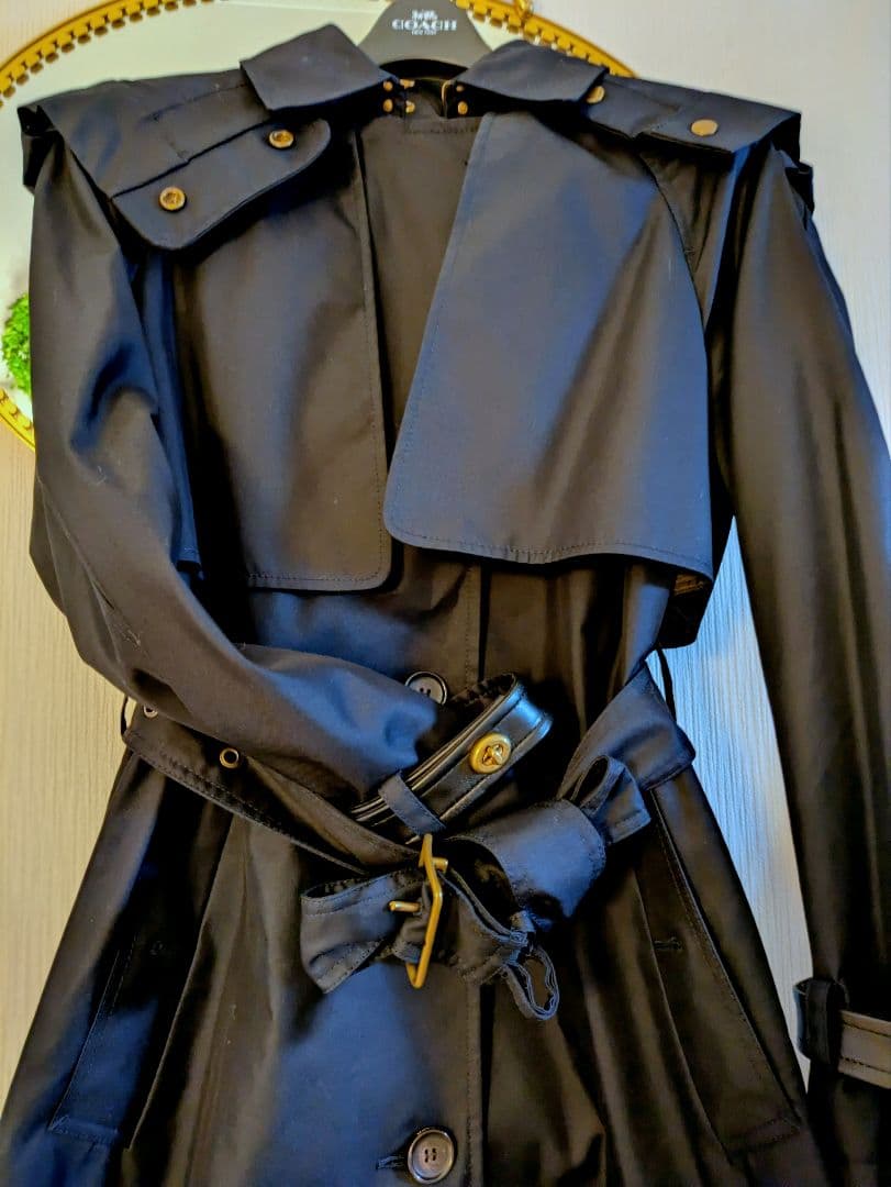 mettya COACHフーデッド トレンチ コート