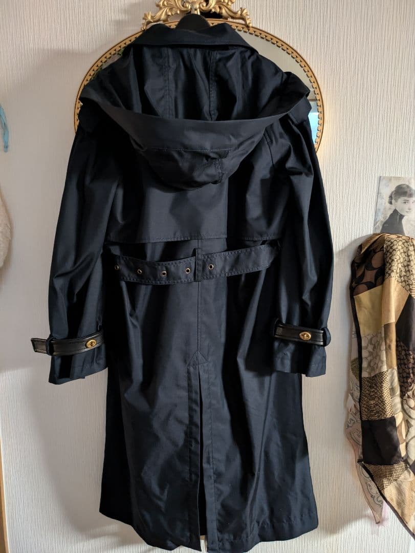 mettya COACHフーデッド トレンチ コート
