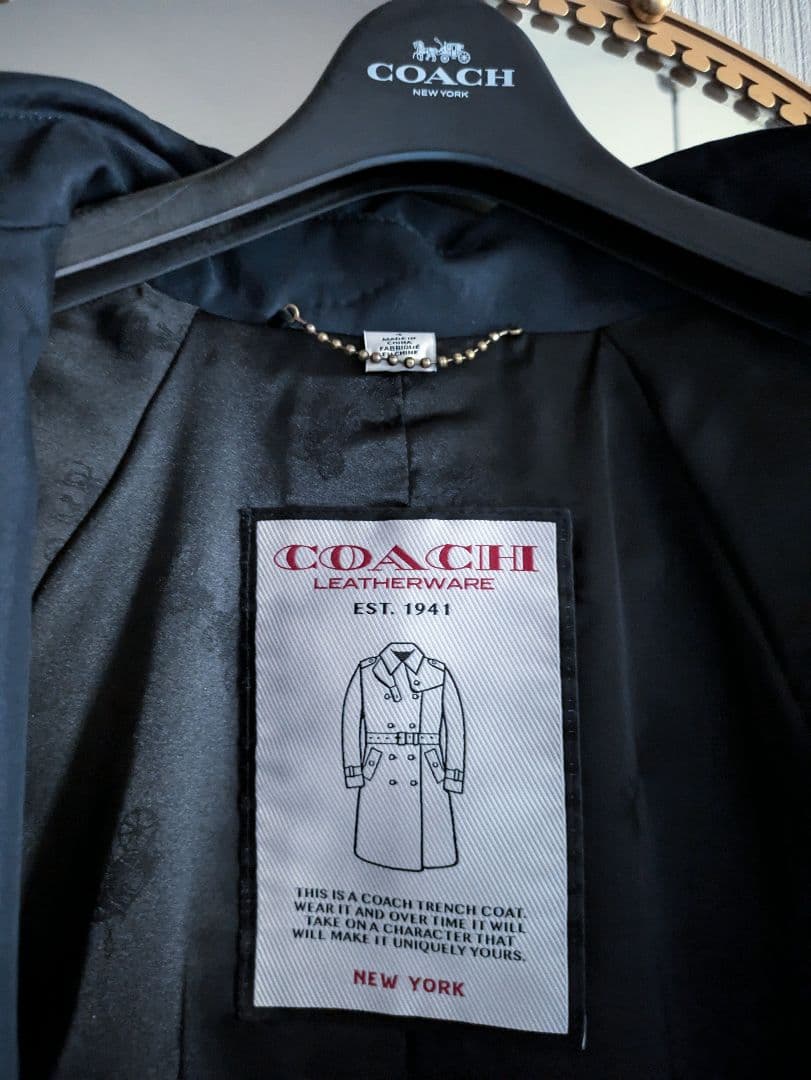 mettya COACHフーデッド トレンチ コート