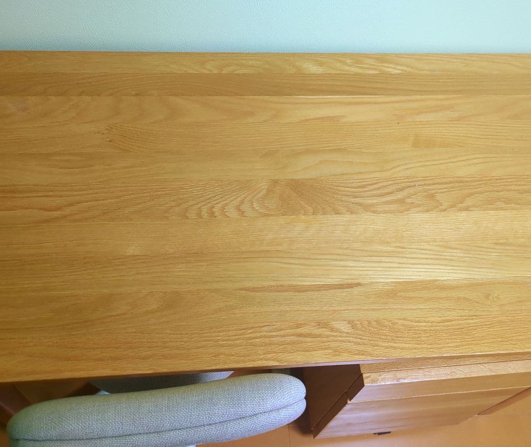 無印　送料込　引取はお値引き　オーク材　机 椅子 2点セット