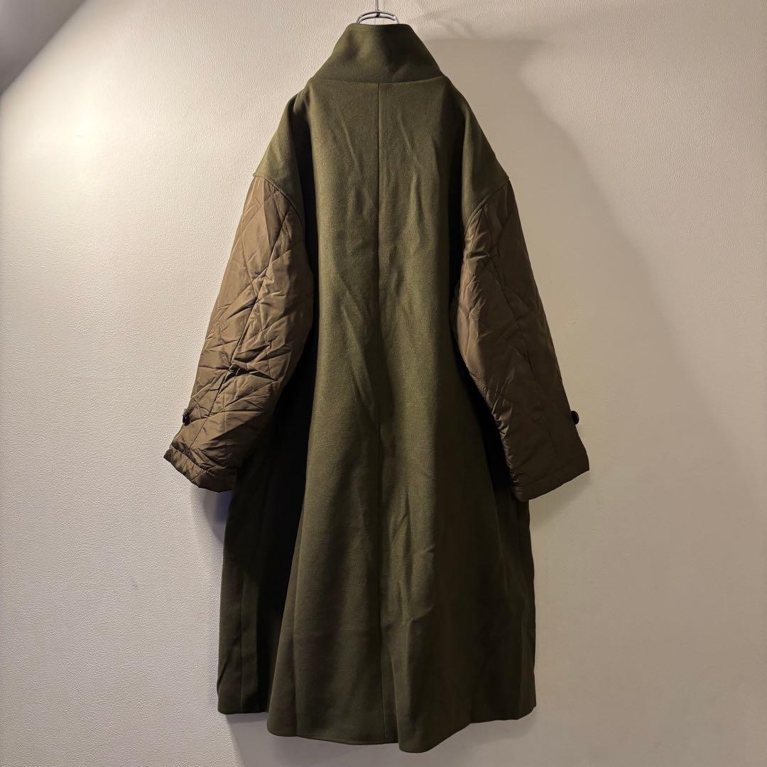 腕 切り替え オーバーサイズ チェスターコート y2k 再構築 スタンドカラー