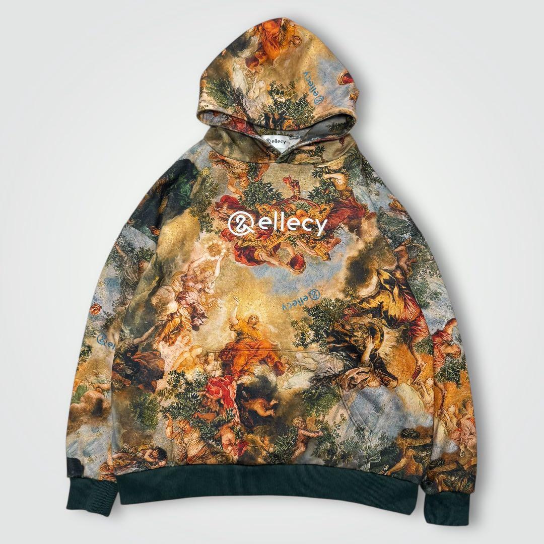 1674◆希少 &ellecyアンドエルシーテンカイパーカー天界パーカー 総柄