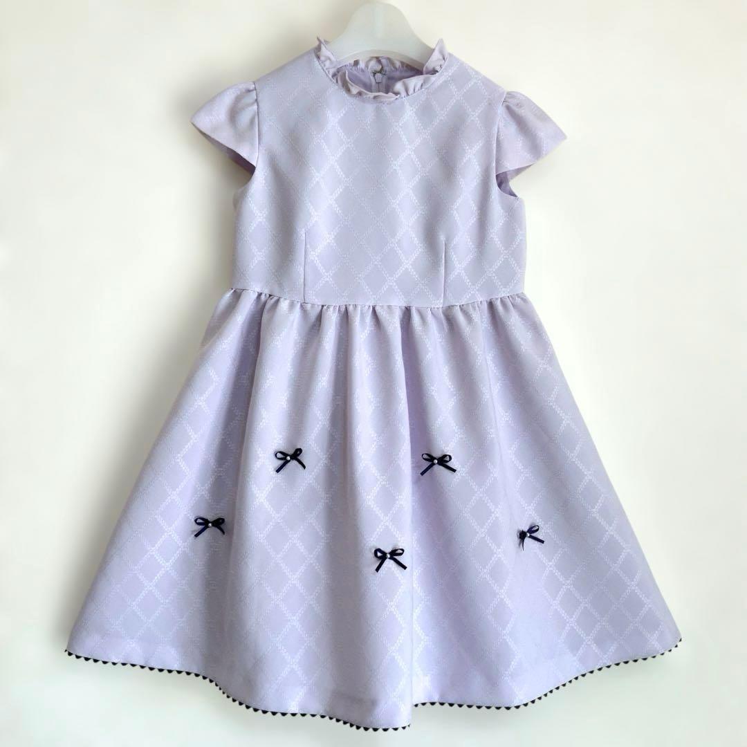 ラベンダー×ネイビー セレモニー 入学 卒園 発表会 フォーマル