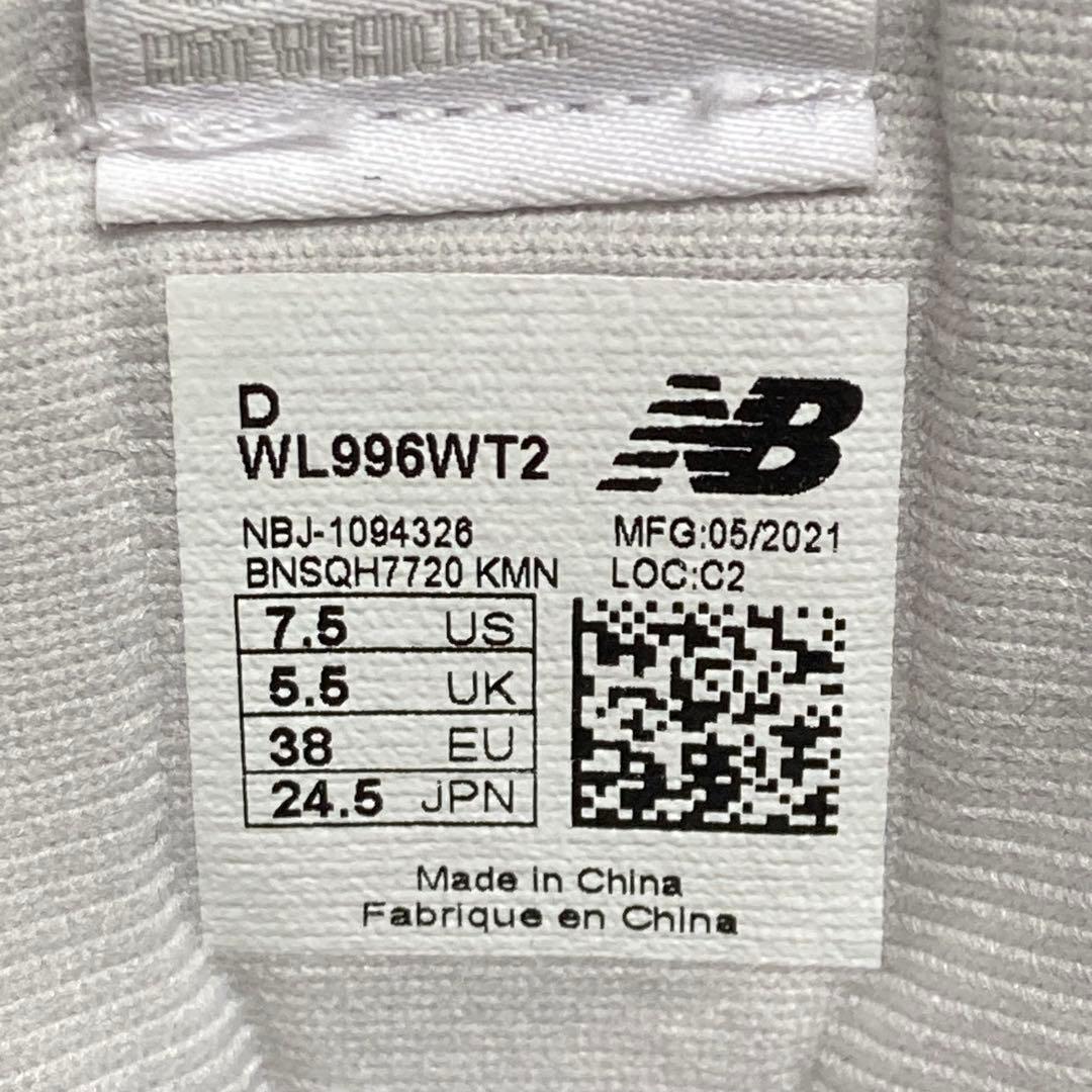 【極美品】ニューバランス 996 スニーカー 24.5cm ブラック ピンク