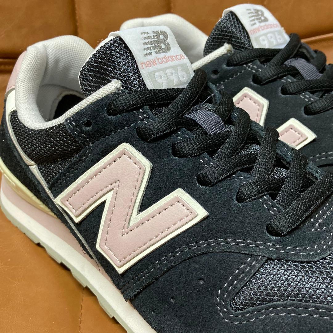 【極美品】ニューバランス 996 スニーカー 24.5cm ブラック ピンク