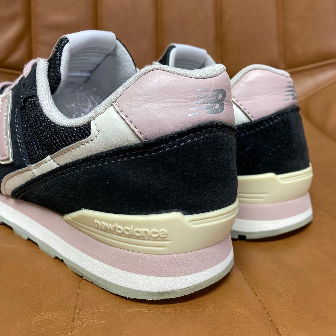 【極美品】ニューバランス 996 スニーカー 24.5cm ブラック ピンク