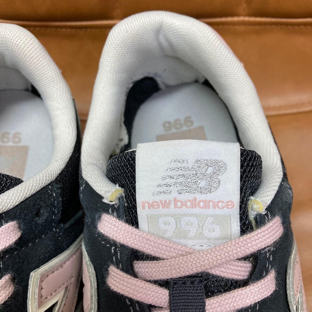 【極美品】ニューバランス 996 スニーカー 24.5cm ブラック ピンク