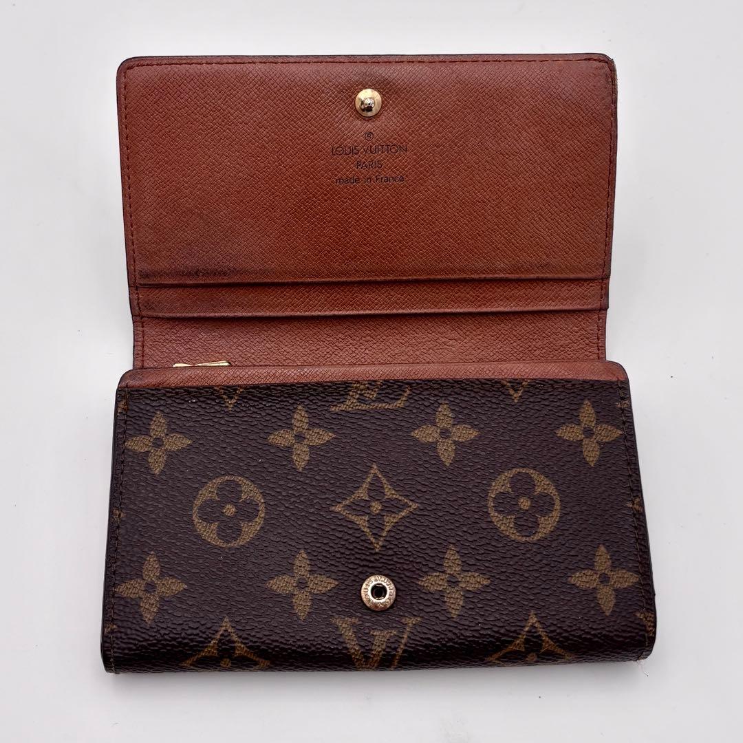 ルイヴィトン モノグラム ポルトモネ・ビエ トレゾール 二つ折り財布　コンパクト