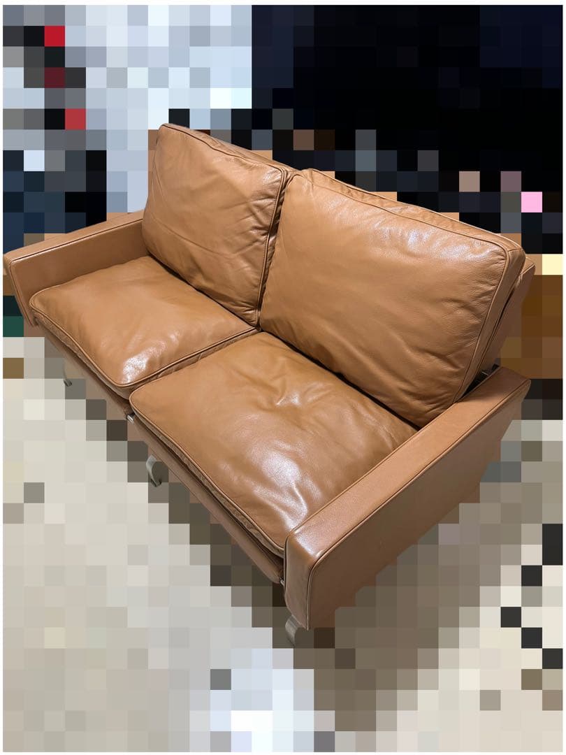 ポールケアホルム PK31 ダブルソファ 本革 リプロダクト　キャメル