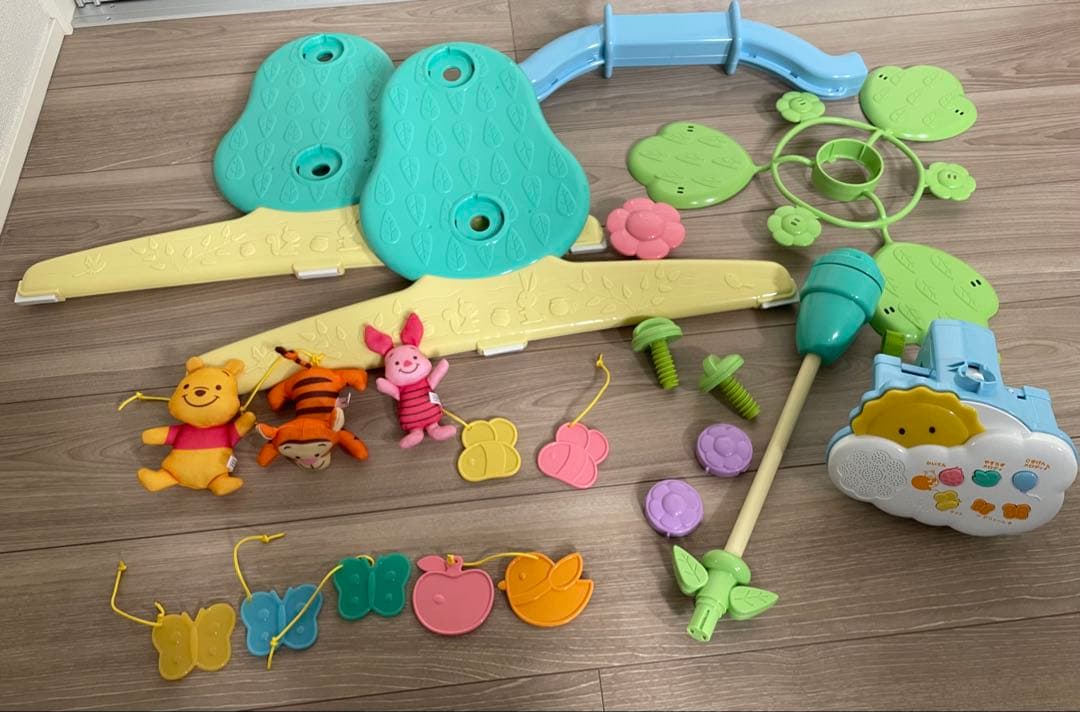 【美品2025.04購入】くまのプーさん えらべる回転6WAYジムメリー