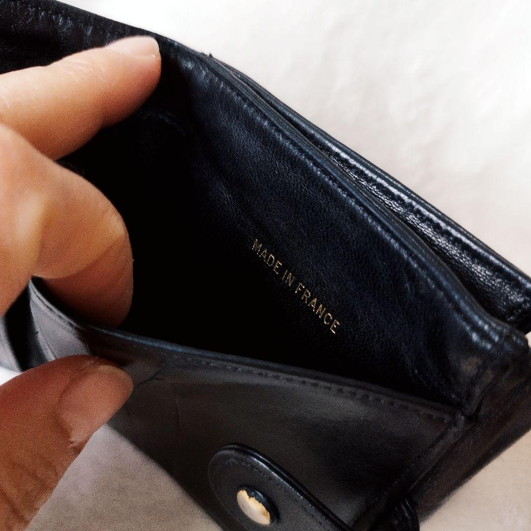 CHANEL シャネル　ラムスキン　 二つ折り財布　レザー　ブラック　ココマーク