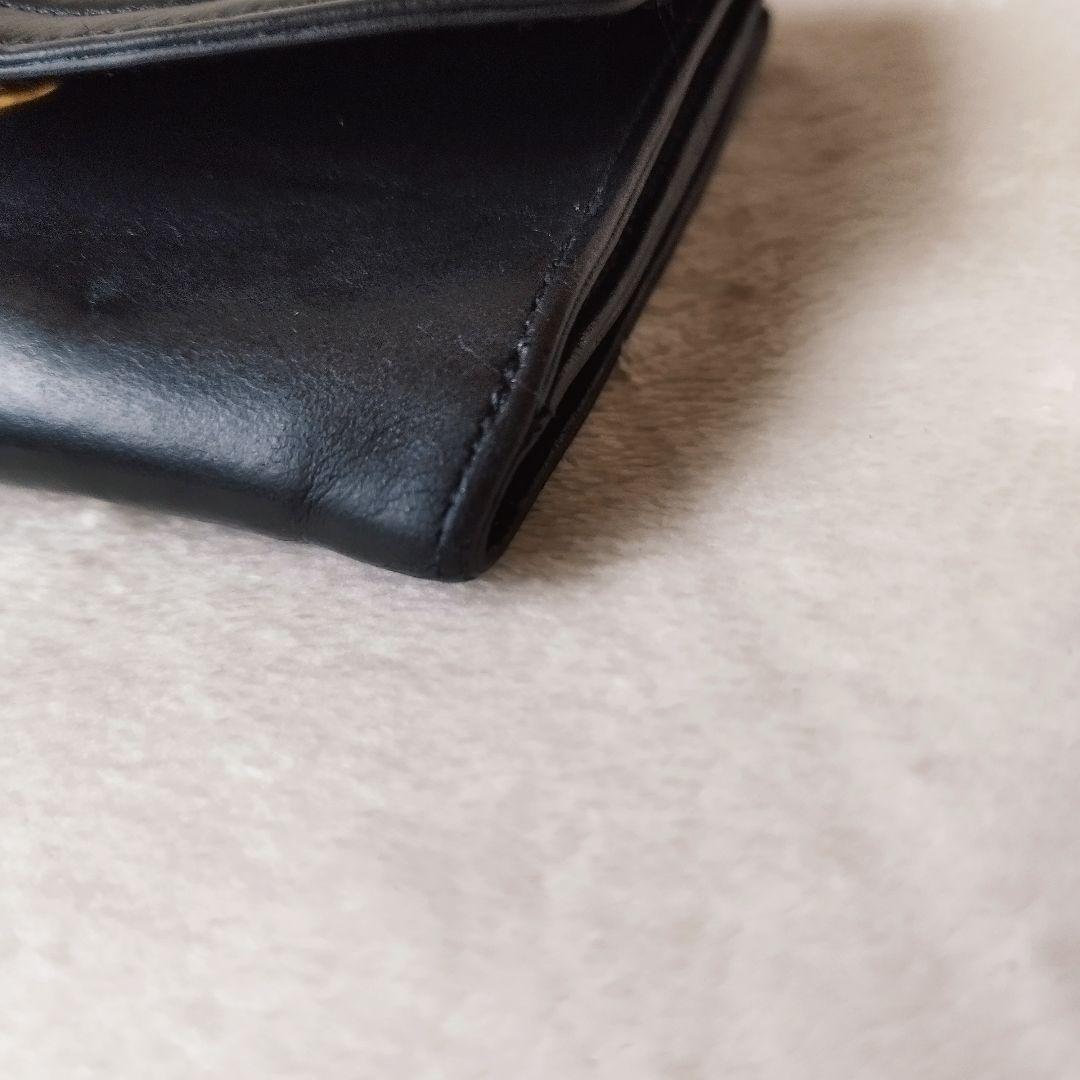 CHANEL シャネル　ラムスキン　 二つ折り財布　レザー　ブラック　ココマーク
