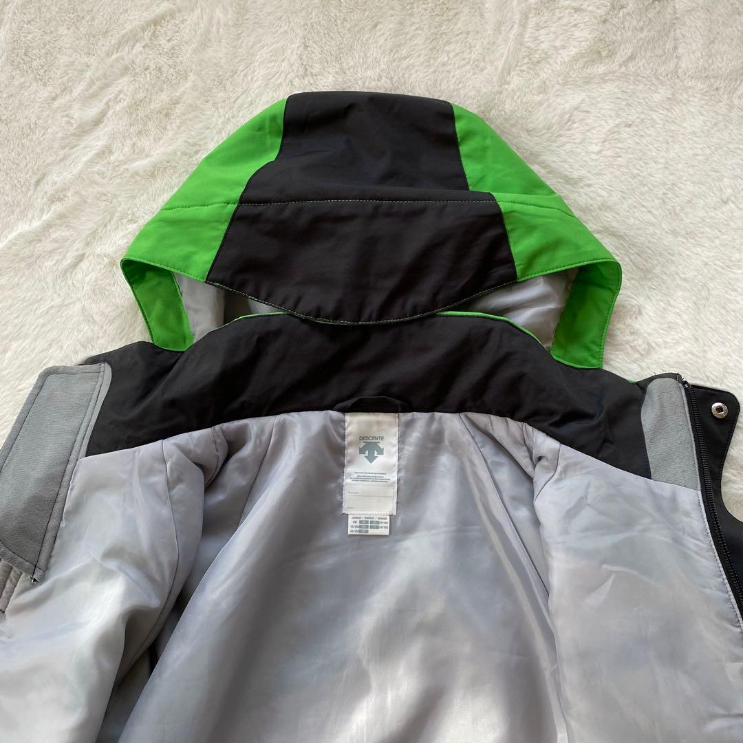 デサント　キッズ　スキーウェア　セットアップ　上下　150 黒　緑