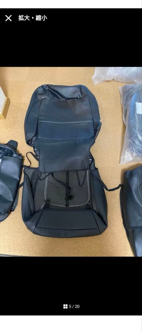 合皮シートカバー黒　アルファード・ヴェルファイア20系７人乗り用　ジャンク