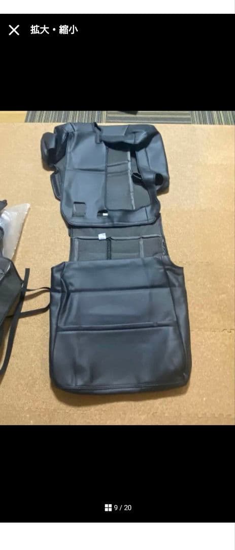 合皮シートカバー黒　アルファード・ヴェルファイア20系７人乗り用　ジャンク