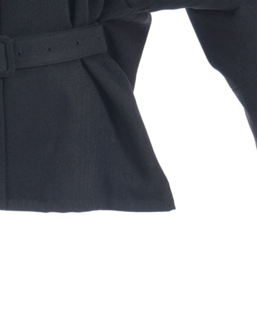 axes femme アクシーズファム　ケープ風フレアスリーブコート　黒