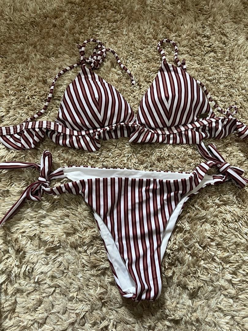 ROXY×babykiy コラボビキニ　ストライプ　M