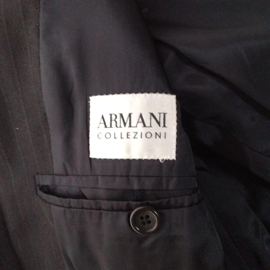アルマーニ黒 ストライプ スーツ