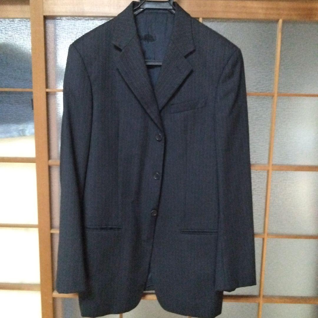 アルマーニ黒 ストライプ スーツ