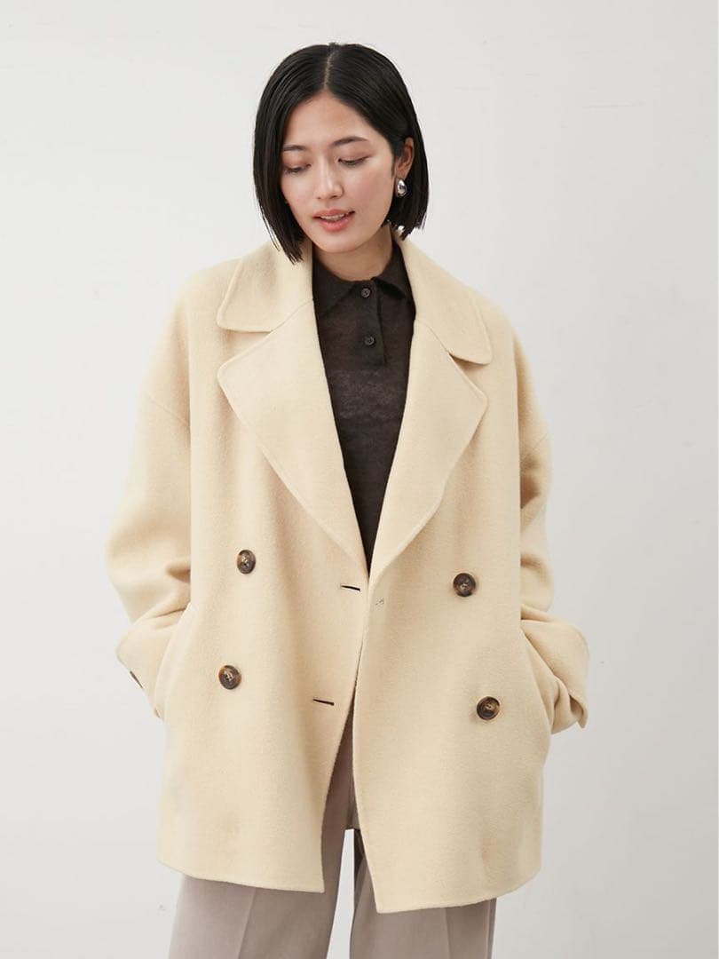 お値下げ♡ミラオーウェン　woolコクーンシルエットピーコート