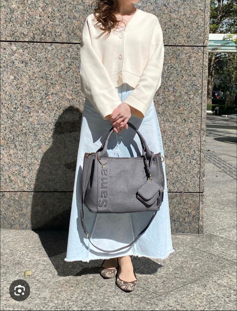 新品✩ サマンサタバサ✩ウィンドサマタバトート✩大サイズ✩A4✩デニム✩2way