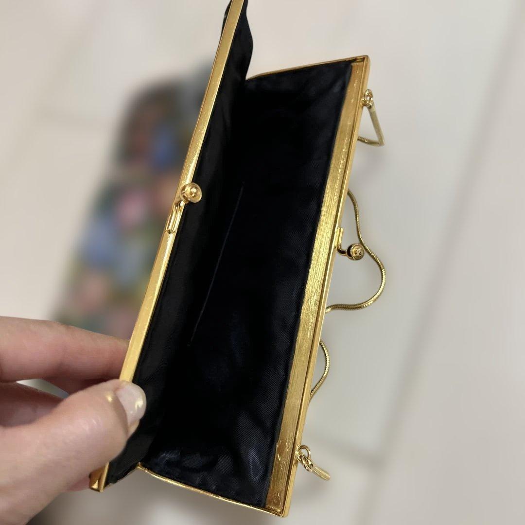 美品◆プチポアン　2WAYアンティークバッグ　花柄刺繍　バッグ＆ケース