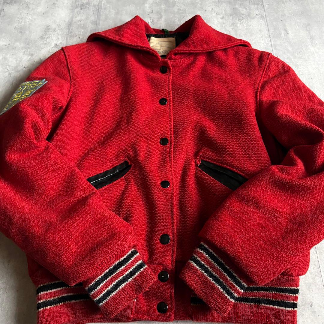 【70-80s vintage】スタジャン　セーラー　ブルゾン　短丈　古着