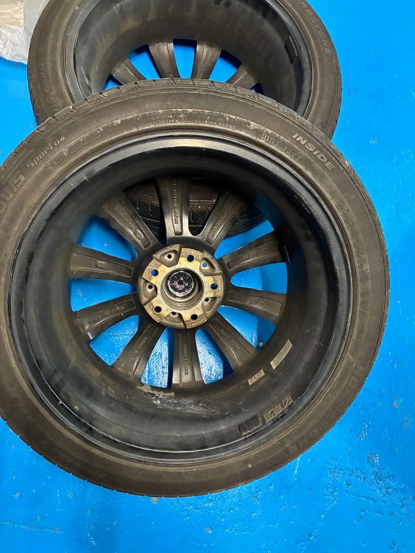 4本セット タイヤ2本新品　215/45/18 5×114.3 7J オフ38