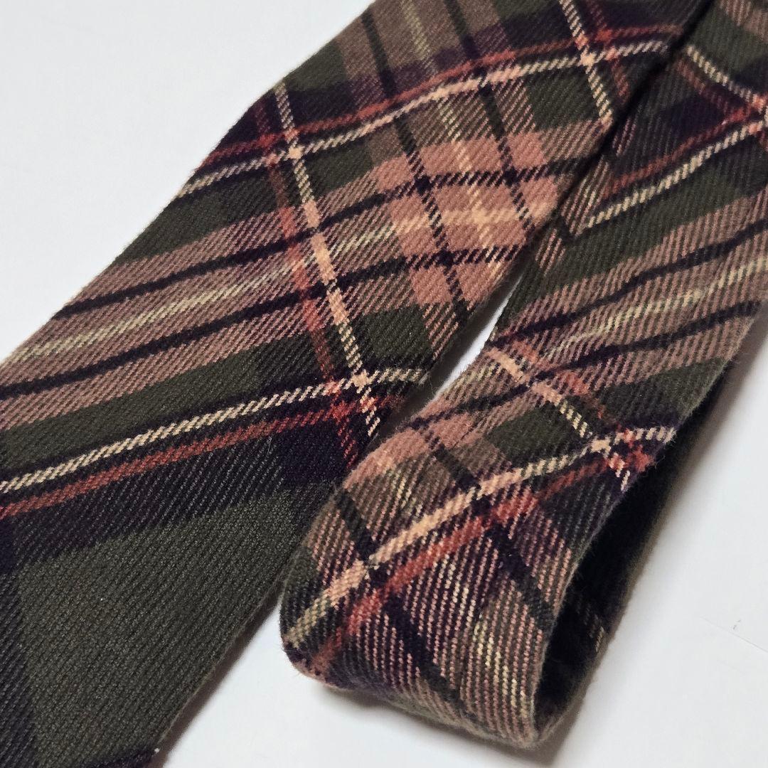 【USA製】エンジニアードガーメンツ オリーブ チェック ネクタイ★