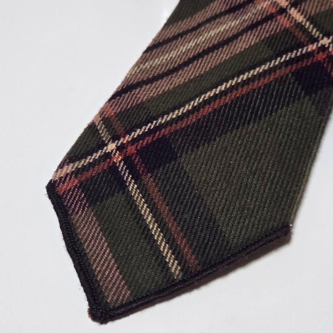 【USA製】エンジニアードガーメンツ オリーブ チェック ネクタイ★