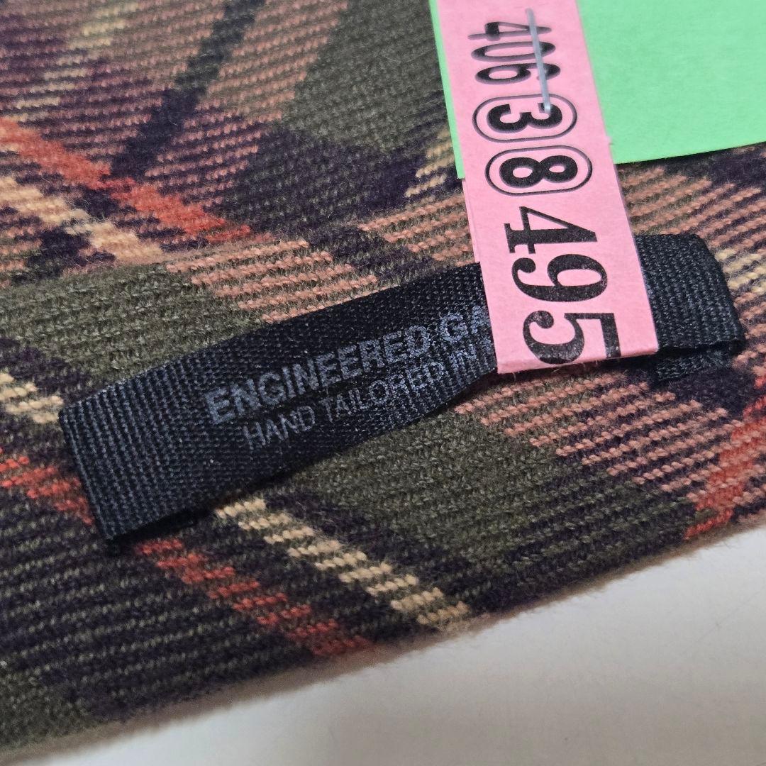 【USA製】エンジニアードガーメンツ オリーブ チェック ネクタイ★