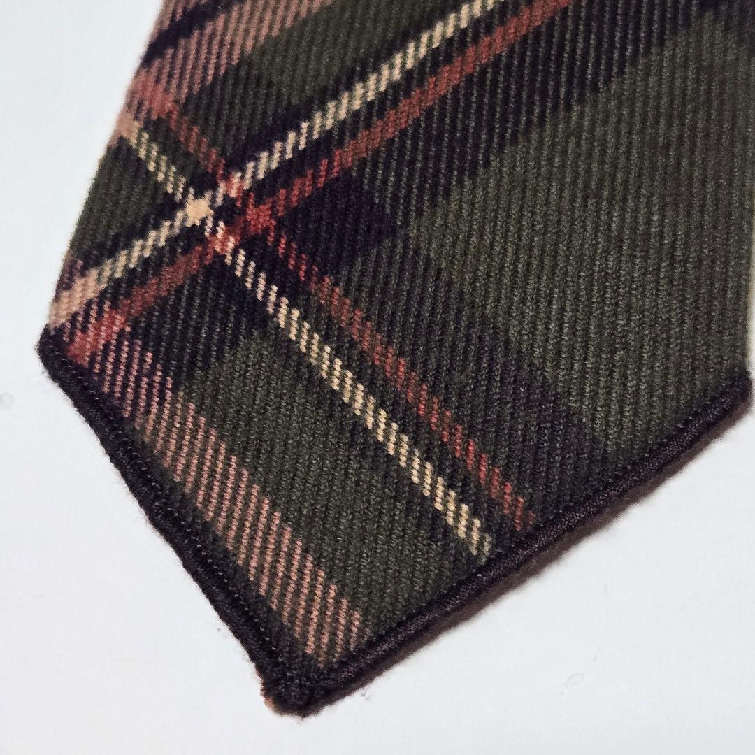 【USA製】エンジニアードガーメンツ オリーブ チェック ネクタイ★