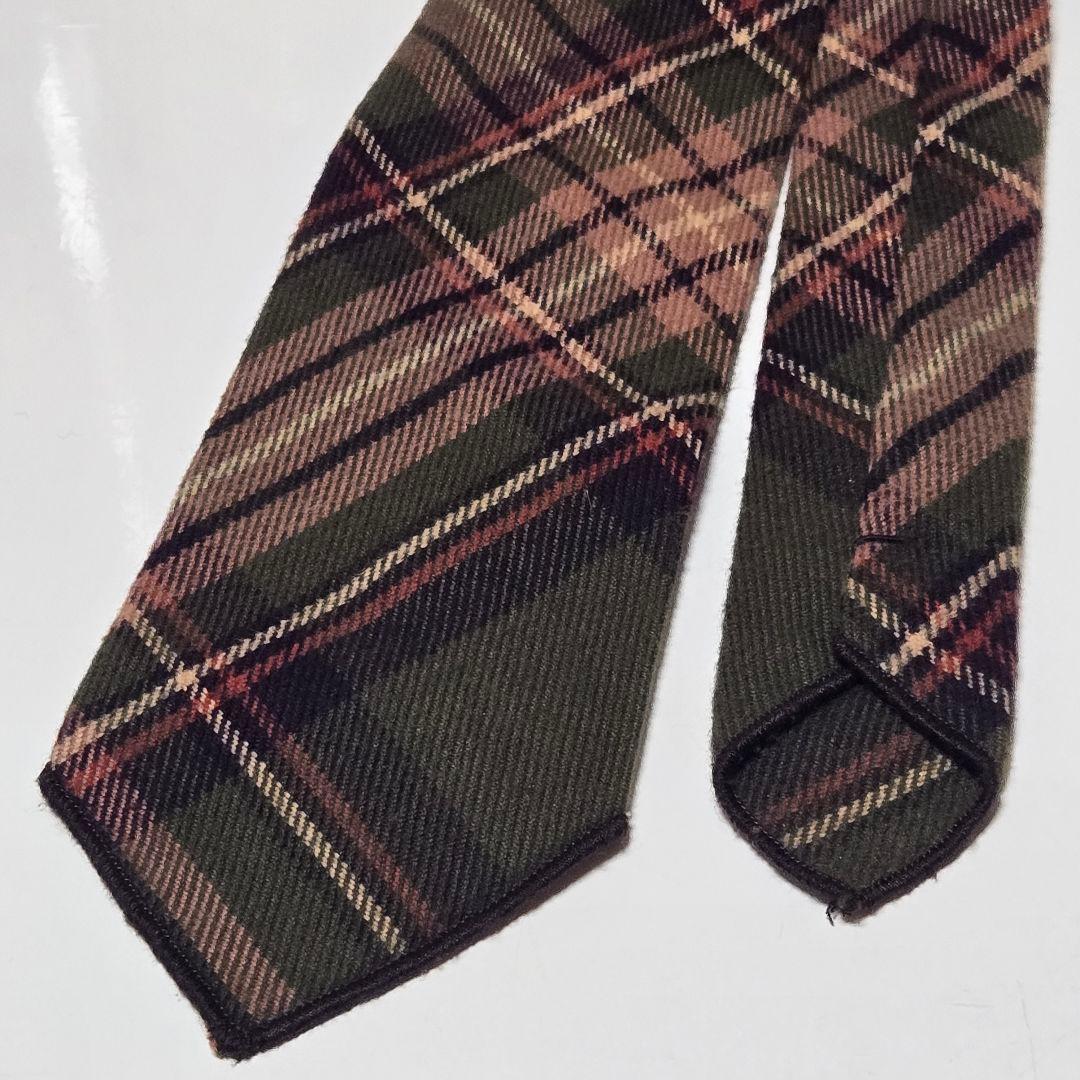 【USA製】エンジニアードガーメンツ オリーブ チェック ネクタイ★