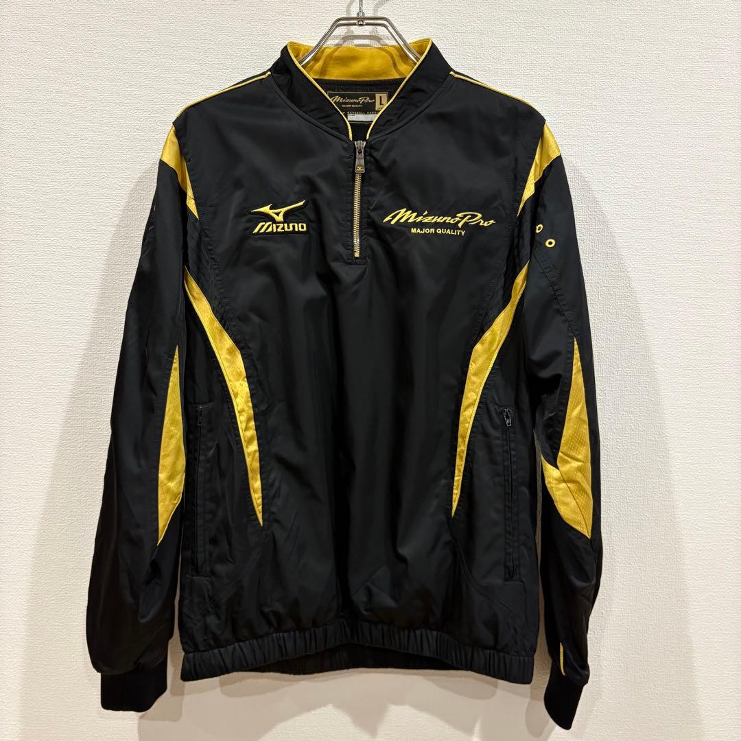 MizunoPro ミズノプロ　上下　黒金　ウィンドブレーカー　L ブレスサーモ