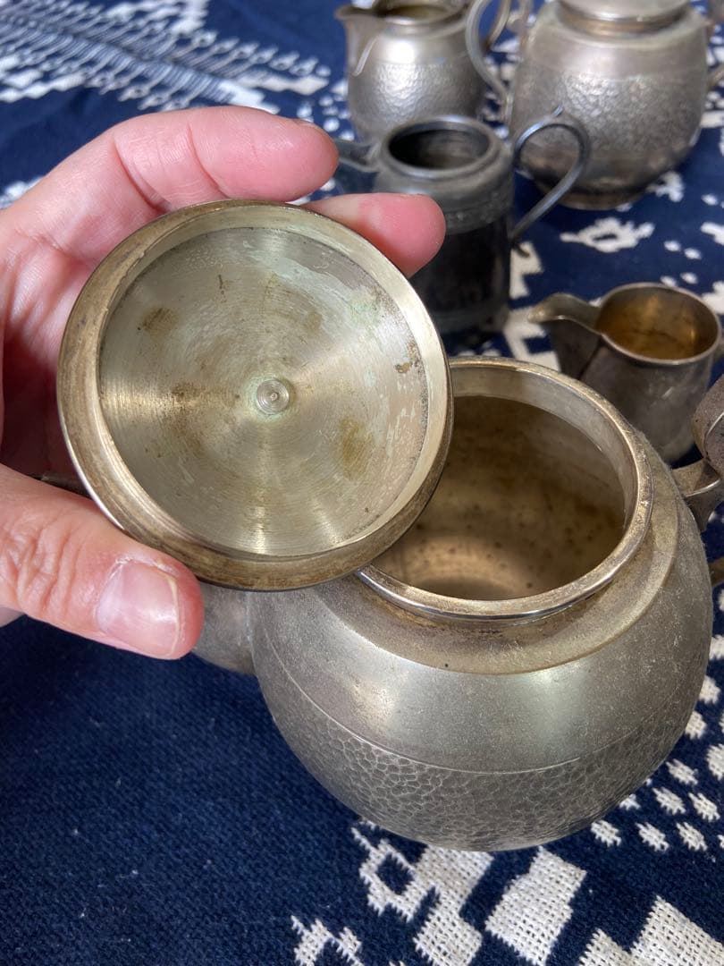 刻印有　アンティーク　ティーセット　ティーポット