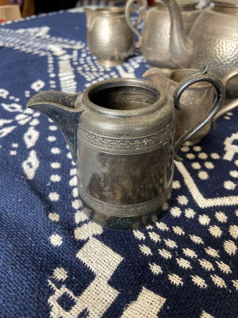 刻印有　アンティーク　ティーセット　ティーポット