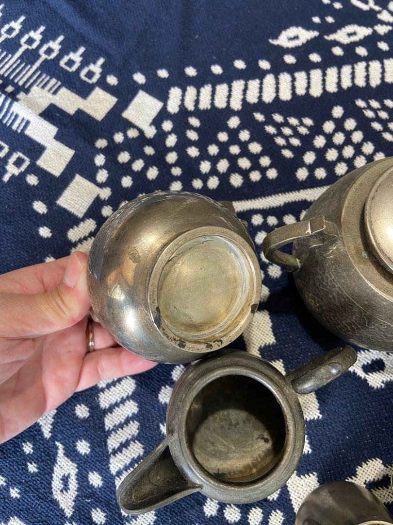 刻印有　アンティーク　ティーセット　ティーポット