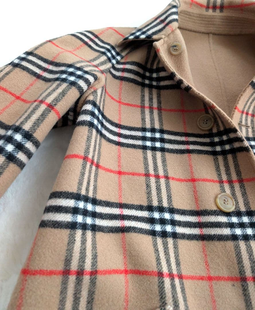 美品 バーバリー リバーシブルコート ノバチェック ダブルフェイス 三陽商会