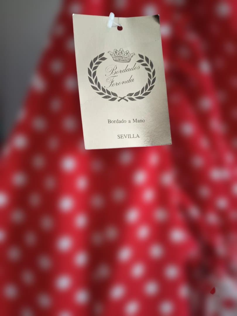 Bordados Floridos フラメンコドレス 赤 水玉