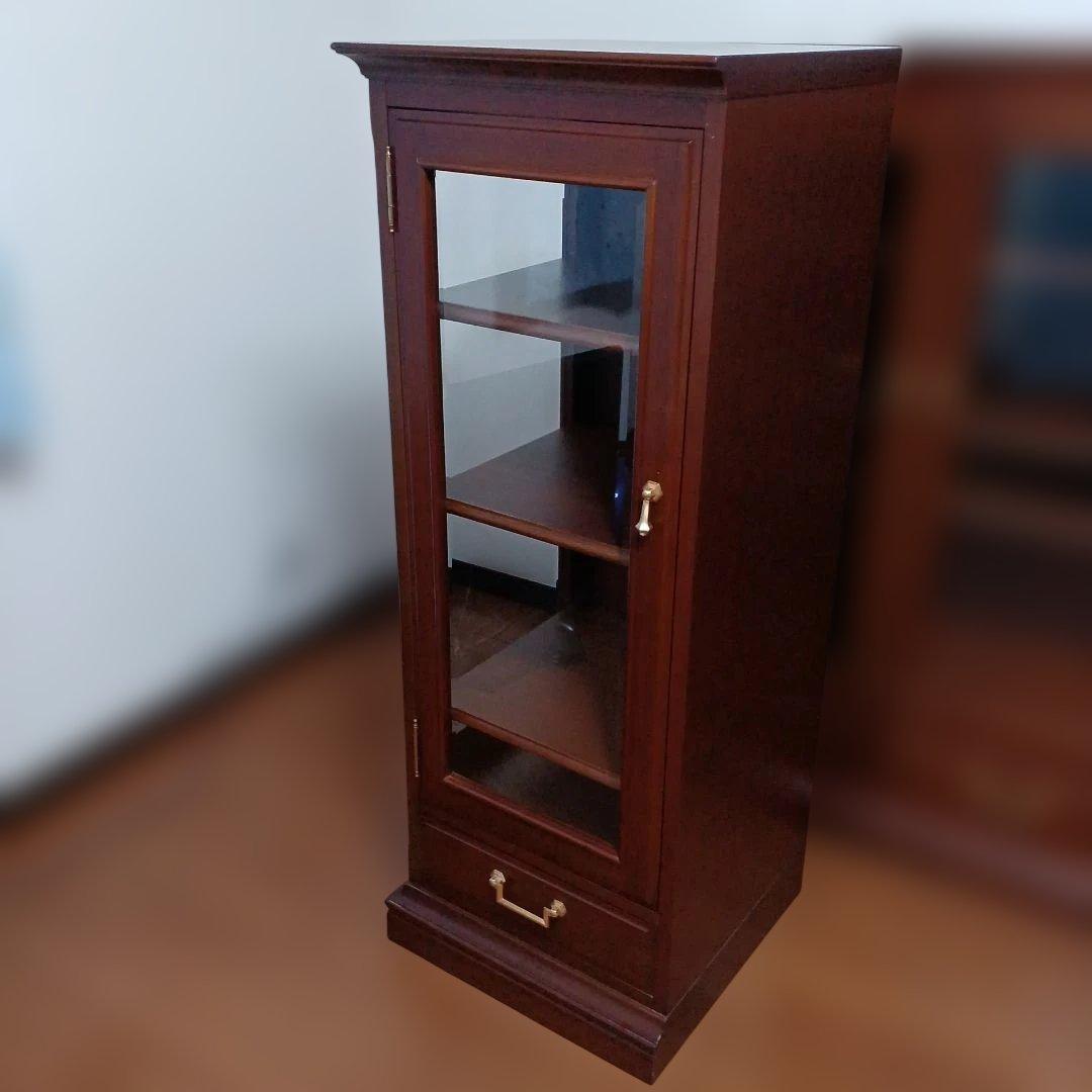 【マルニ】コーナーキャビネット　サイドキャビネット　飾り棚　地中海　左